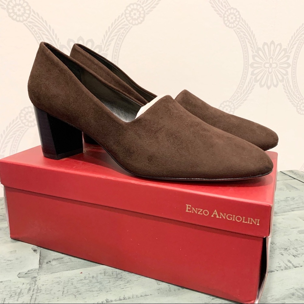 NEW Enzo Angiolini Carwen Shoes Brown Suede 9.5 NIB